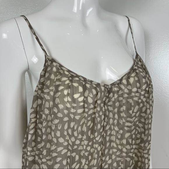 Fossil Solid Fold Dress Spaghetti Strap Fit-Flare Swing Women’s Small - Picture 4 of 16